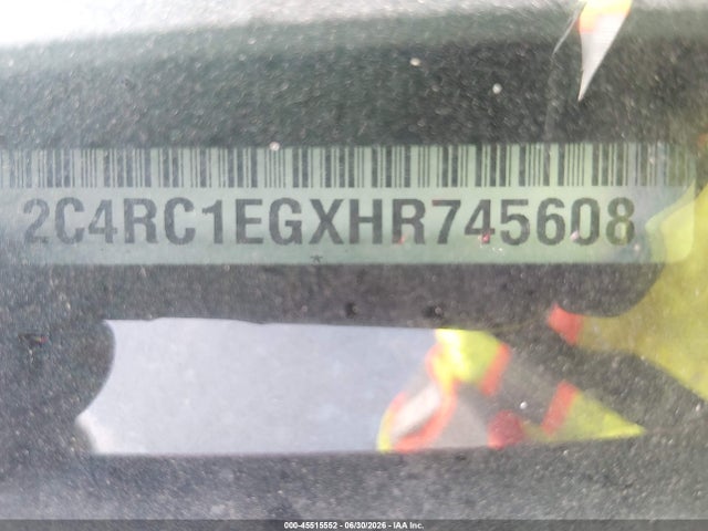 Продажа на аукционе авто 2017 Chrysler Pacifica Touring-l Plus, vin: 2C4RC1EGXHR745608, номер лота: 45515552
