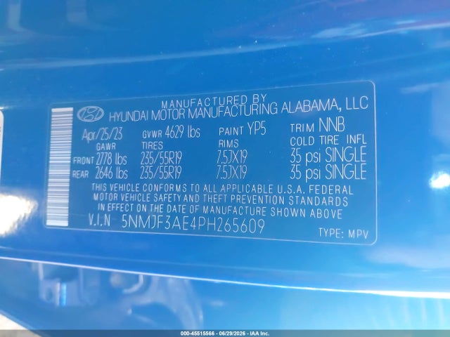 Hyundai TUCSON SEL 2023 5NMJF3AE4PH265609 Image 9