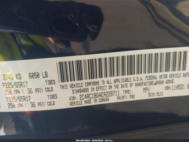 2C4RC1BG4ER228711 Chrysler Town &amp; Country Touring