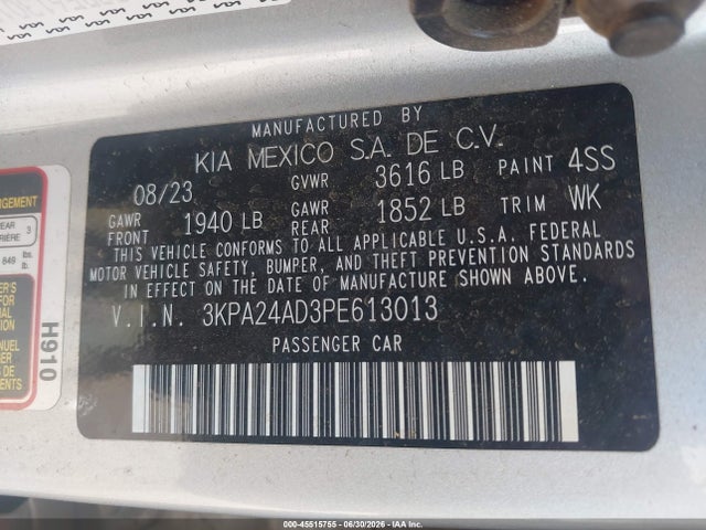 KIA RIO S 2023 3KPA24AD3PE613013 Image 9