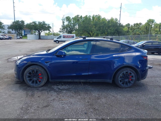 2021 Tesla Model Y Long Range Dual Motor All-wheel Drive მანქანა იყიდება აუქციონზე, vin: 5YJYGDEE8MF080486, აუქციონის ნომერი: 45515953