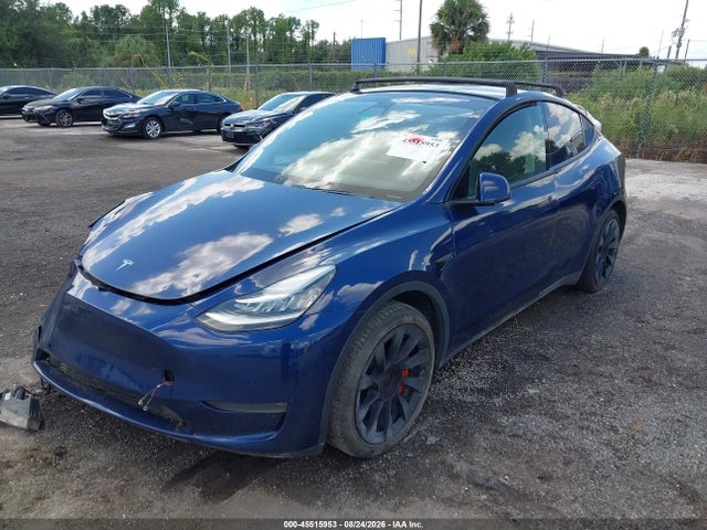 2021 Tesla Model Y Long Range Dual Motor All-wheel Drive მანქანა იყიდება აუქციონზე, vin: 5YJYGDEE8MF080486, აუქციონის ნომერი: 45515953