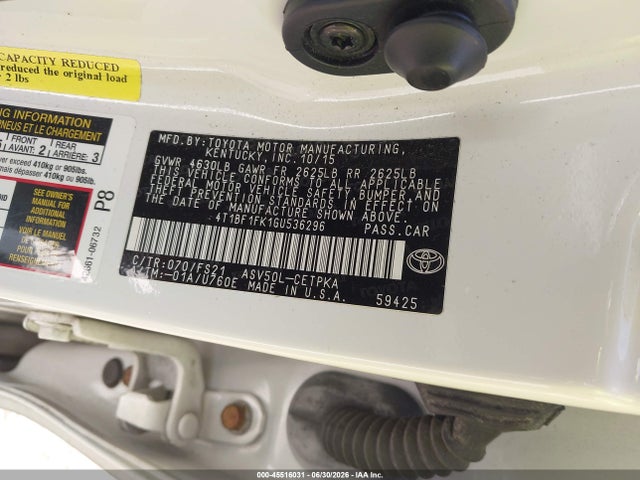 Toyota CAMRY SE 2016 4T1BF1FK1GU536296 Image 9