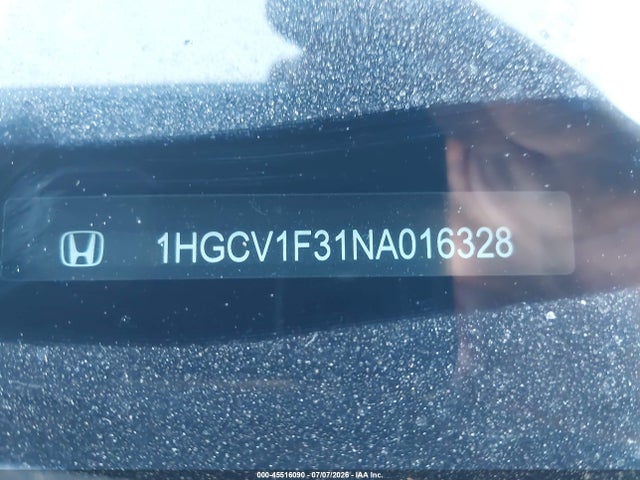 1HGCV1F31NA016328 Honda Accord Sport