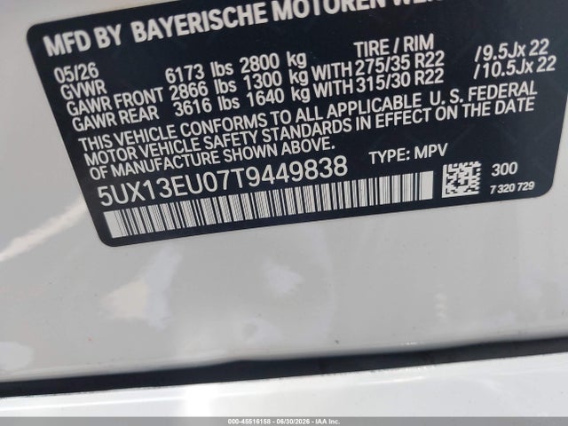 BMW X5 Sdrive40i 2026 5UX13EU07T9449838 Image 9