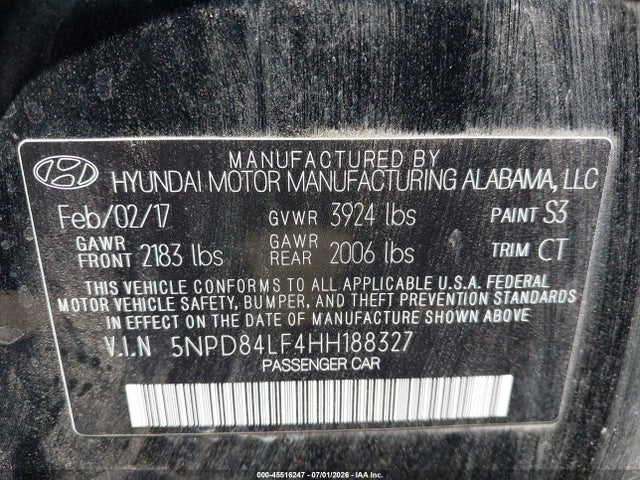 Hyundai Elantra Value Edition 2017 5NPD84LF4HH188327 Image 9