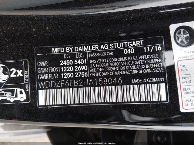 Mercedes-Benz Amg E 43 4matic 2017 WDDZF6EB2HA158046 Image 9