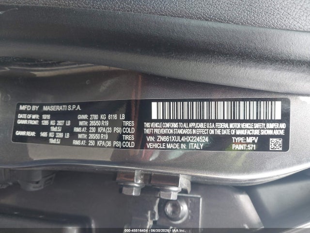 ZN661XUL4HX224524 Maserati Levante