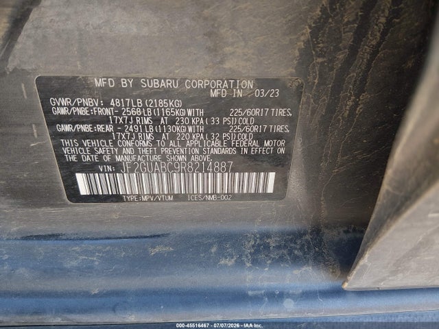 Subaru Crosstrek 2024 JF2GUABC9R8214887 Image 9