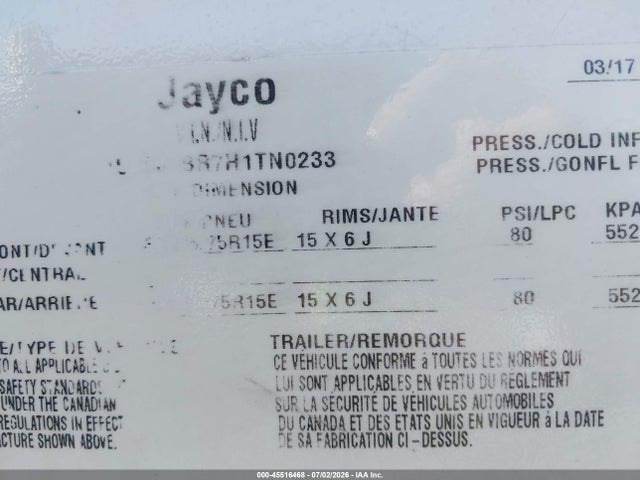 Jayco Jay Flight 2017 1UJBJ0BR7H1TN0233 Image 12