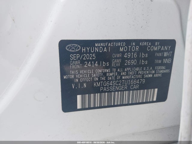 Aukcja sprzedaży 2026 Genesis G70 2.5t Awd, vin: KMTG64SC2TU166479, numer aukcji: 45516510