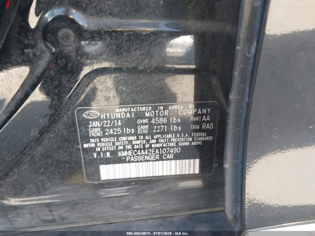 Hyundai Sonata Hybrid Limited 2014 KMHEC4A42EA107490 Image 9
