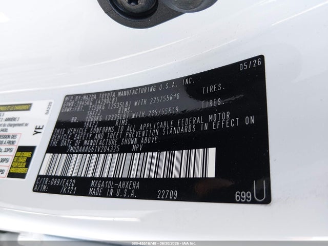 Toyota Corolla Cross Xle 2026 7MUDAAAG6TV204325 Image 9
