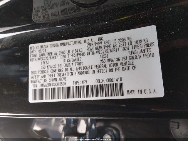 45516860 :رقم المزاد ، 7MMVABDM1SN318596 vin ، 2025 Mazda Cx-50 2.5 S Premium Package مزاد بيع