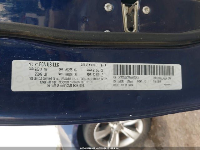 45516917 :رقم المزاد ، 2C3CDXBG3FH897053 vin ، 2015 Dodge Charger Se مزاد بيع