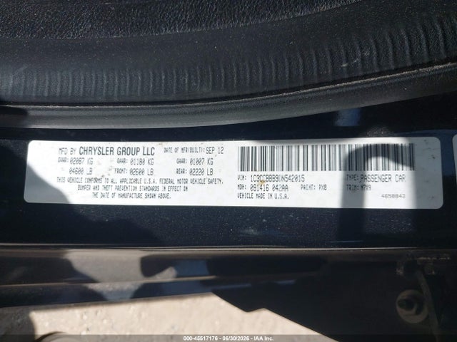 45517176 :رقم المزاد ، 1C3CCBBB9DN542015 vin ، 2013 Chrysler 200 Touring مزاد بيع