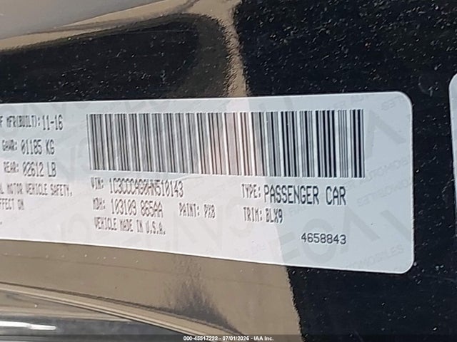 1C3CCCAG0HN510143 Chrysler 200 Limited Platinum