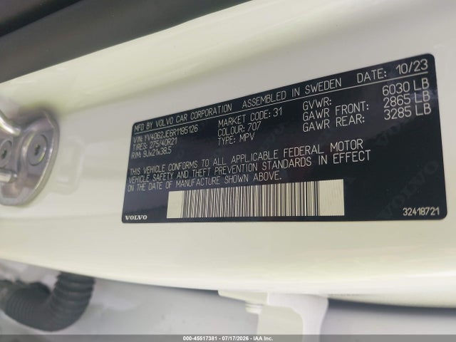 Продажа на аукционе авто 2024 Volvo Xc90 B6 Plus Bright Theme 6-seater, vin: YV4062JE6R1195126, номер лота: 45517381