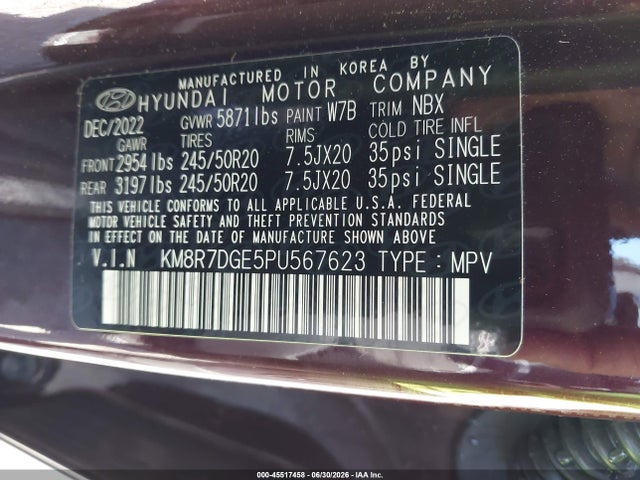 Hyundai Palisade Calligraphy 2023 KM8R7DGE5PU567623 Image 9