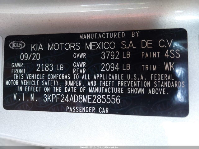 KIA Forte Lxs 2021 3KPF24AD8ME285556 Image 9