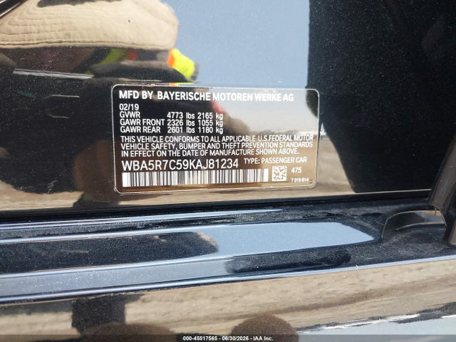 BMW 330i Xdrive 2019 WBA5R7C59KAJ81234 Image 9