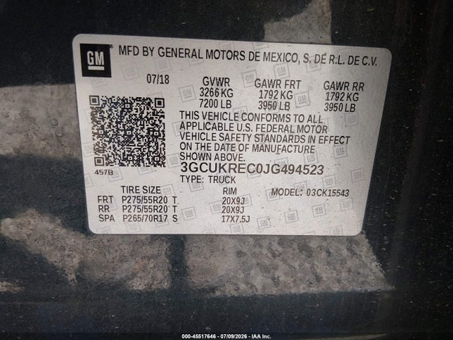 Chevrolet Silverado 1500 1lt 2018 3GCUKREC0JG494523 Image 9