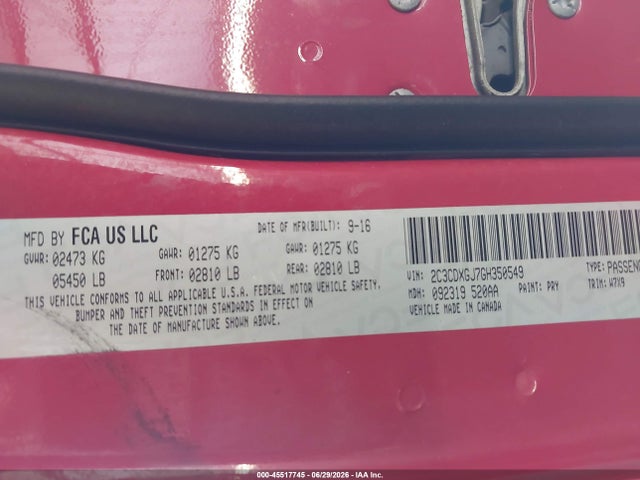 Dodge Charger R/t Scat Pack 2016 2C3CDXGJ7GH350549 Image 9