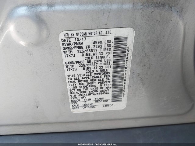Nissan ROGUE SV 2018 JN8AT2MT4JW454542 Image 9