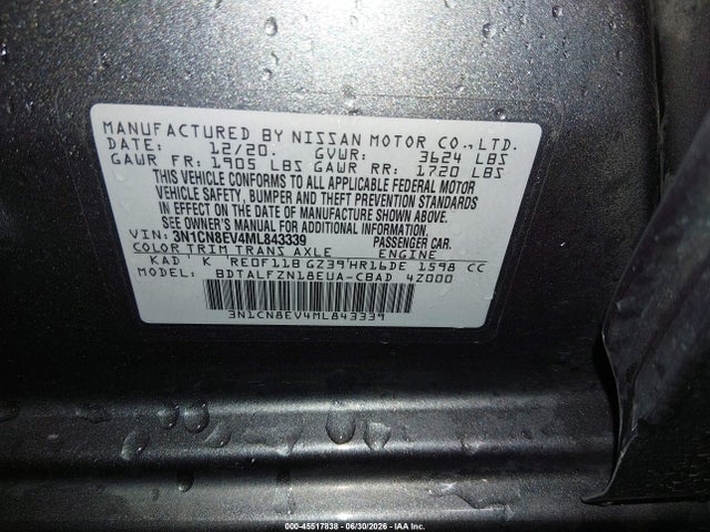 Nissan Versa Sv Xtronic Cvt 2021 3N1CN8EV4ML843339 Image 9