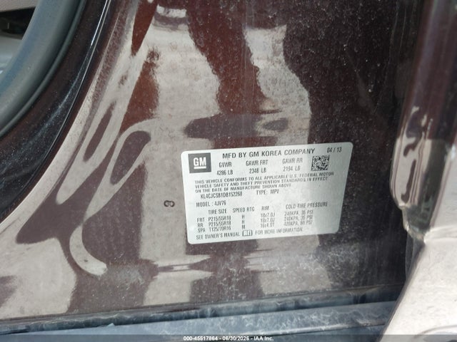 45517864 :رقم المزاد ، KL4CJCSB1DB152268 vin ، 2013 Buick Encore Leather مزاد بيع
