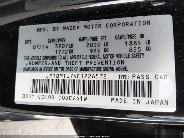JM1BM1U74F1226572 Mazda Mazda3 I Sport