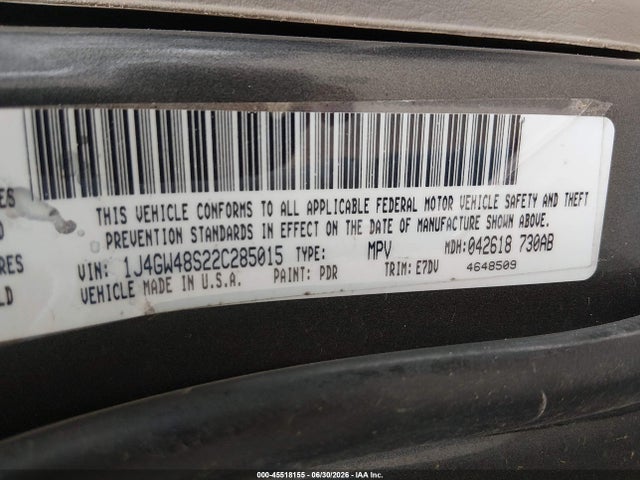 Продажа на аукционе авто 2002 Jeep Grand Cherokee Laredo, vin: 1J4GW48S22C285015, номер лота: 45518155