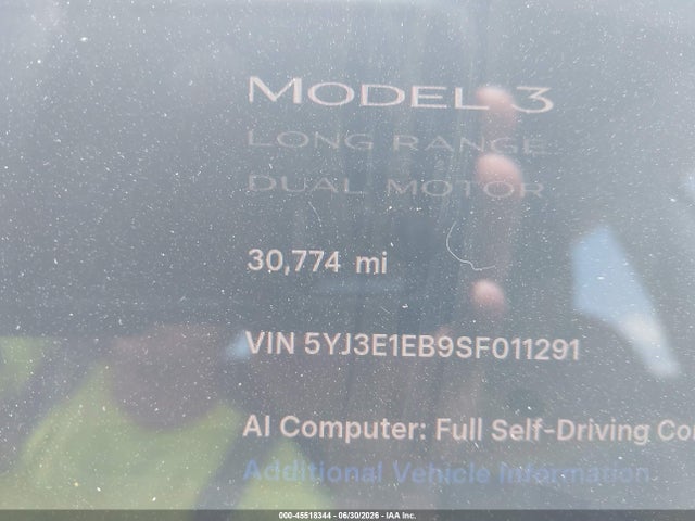 Tesla Model 3 Long Range All-wheel Drive 2025 5YJ3E1EB9SF011291 Image 15