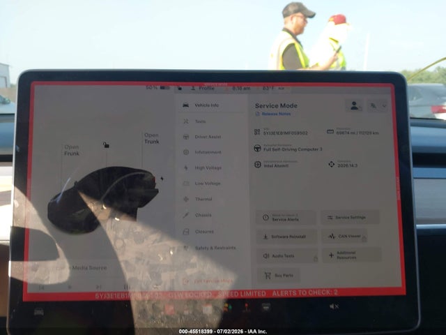 45518399 :رقم المزاد ، 5YJ3E1EB1MF059502 vin ، 2021 Tesla Model 3 Long Range Dual Motor All-wheel Drive مزاد بيع