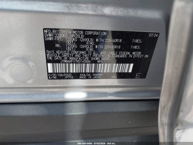 JTMB6RFV7RD143886 Toyota Rav4 Hybrid Xle Premium