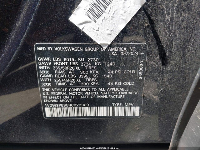 1V2WSPE85RC023909 Volkswagen Id.4 Awd Pro S