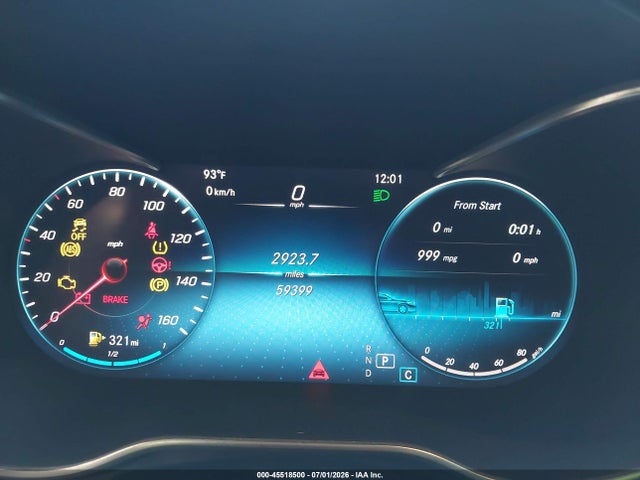 45518500 :رقم المزاد ، WDC0G8EB6LF725473 vin ، 2020 Mercedes-benz Glc 300 4matic مزاد بيع