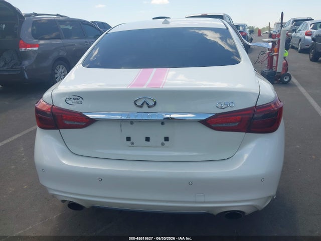 2018 Infiniti Q50 3.0t Luxe მანქანა იყიდება აუქციონზე, vin: JN1EV7AP6JM350063, აუქციონის ნომერი: 45518627