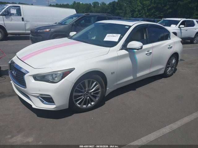 2018 Infiniti Q50 3.0t Luxe მანქანა იყიდება აუქციონზე, vin: JN1EV7AP6JM350063, აუქციონის ნომერი: 45518627