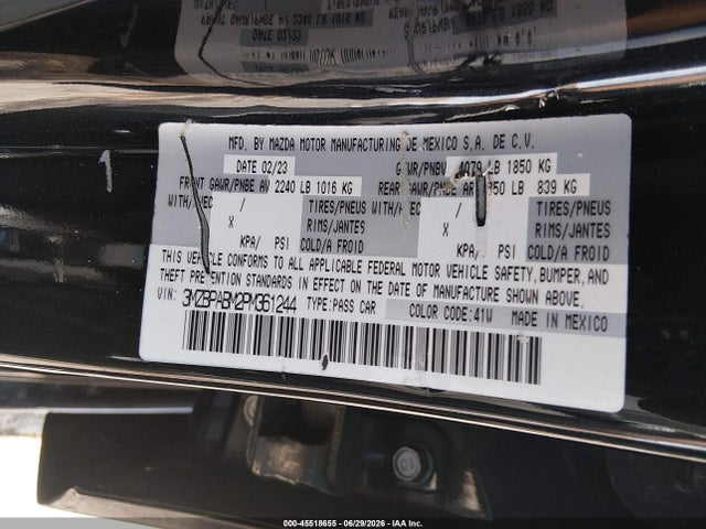 Mazda Mazda3 2.5 S Select 2023 3MZBPABM2PM361244 Image 9