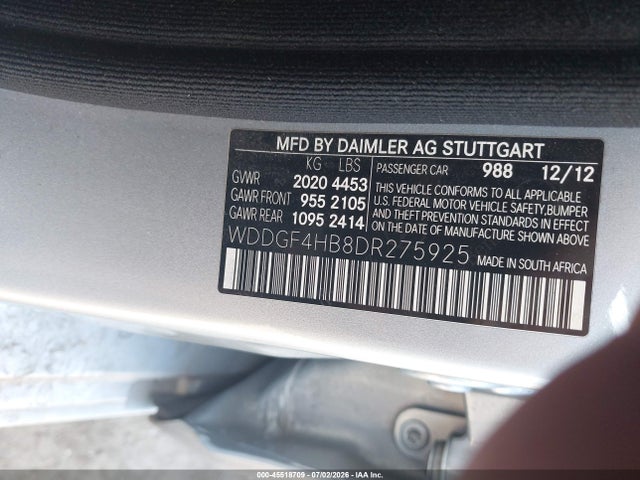 Продаж на аукціоні авто 2013 Mercedes-benz C 250 Sport, vin: WDDGF4HB8DR275925, номер лоту: 45518709