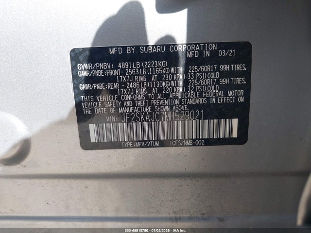 Subaru Forester Premium 2021 JF2SKAJC7MH529021 Image 9