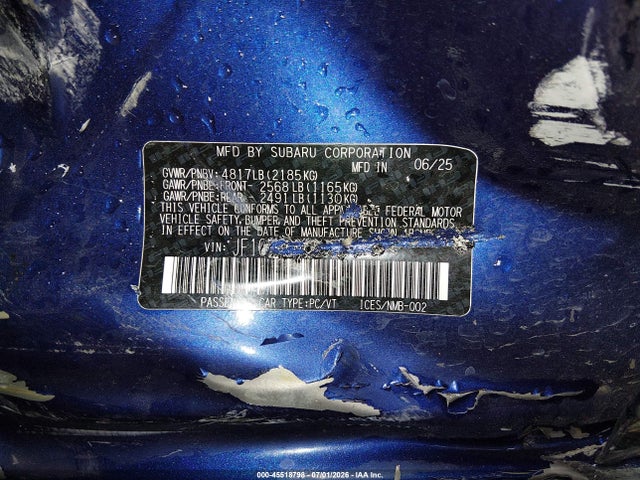 Subaru Impreza Base 5-door 2025 JF1GUABC2S8305347 Image 9