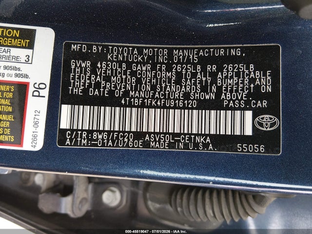 Toyota CAMRY LE 2015 4T1BF1FK4FU916120 Image 9