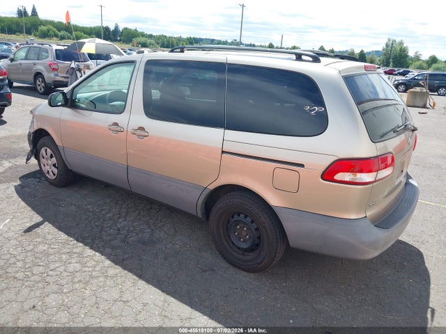 45519100 :رقم المزاد ، 4T3ZF19C51U403770 vin ، 2001 Toyota Sienna Ce مزاد بيع