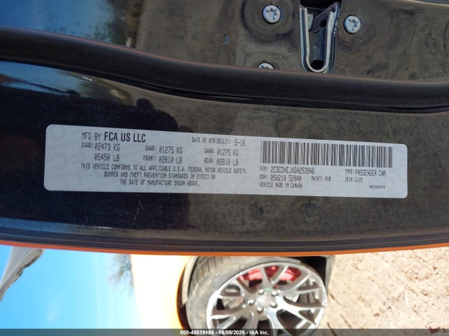 2016 Dodge Charger Srt 392 მანქანა იყიდება აუქციონზე, vin: 2C3CDXEJXGH253946, აუქციონის ნომერი: 45519186