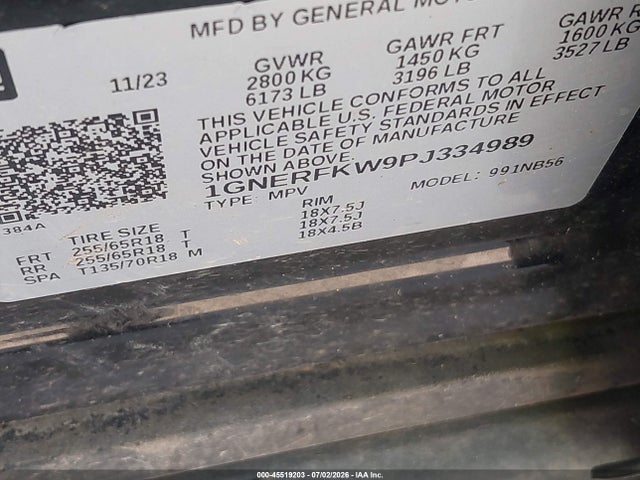 Продажа на аукционе авто 2023 Chevrolet Traverse Fwd Ls, vin: 1GNERFKW9PJ334989, номер лота: 45519203