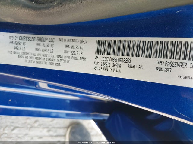 Chrysler 200 Limited 2015 1C3CCCAB9FN616253 Image 9