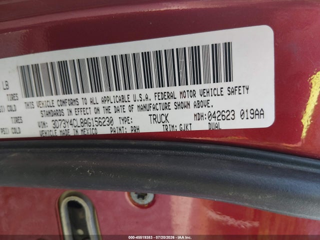 Aukcja sprzedaży 2010 Dodge Ram 3500 Laramie, vin: 3D73Y4CL8AG156230, numer aukcji: 45519383