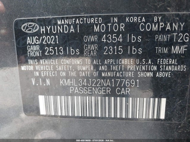 KMHL34J22NA177691 Hyundai Sonata Limited